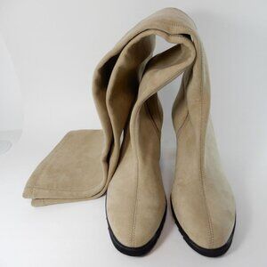 Share RON WHITE Fabia OTK BOOTS Size 6.5 Stretch Faux Suede Over the Knee NEW